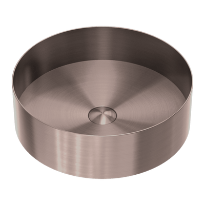 Nero Round 400mm Stainless Steel Basin Brushed Bronze - Sydney Home Centre