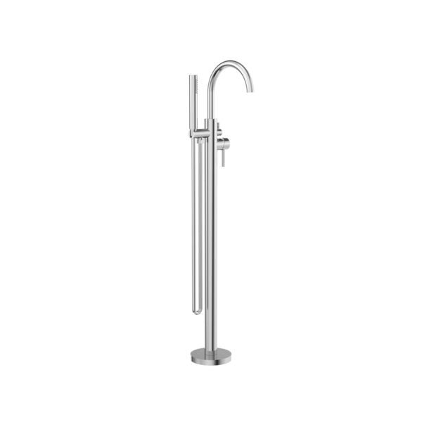 Nero Round Floormount Mixer With Handshower Chrome - Sydney Home Centre