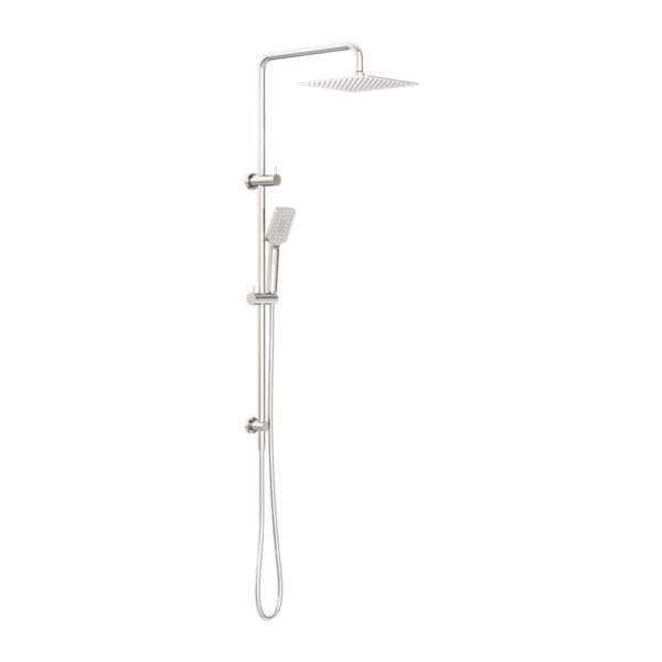 Nero Square Project Twin Shower Brushed Nickel - Sydney Home Centre