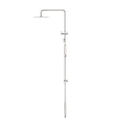 Nero Square Project Twin Shower Brushed Nickel - Sydney Home Centre