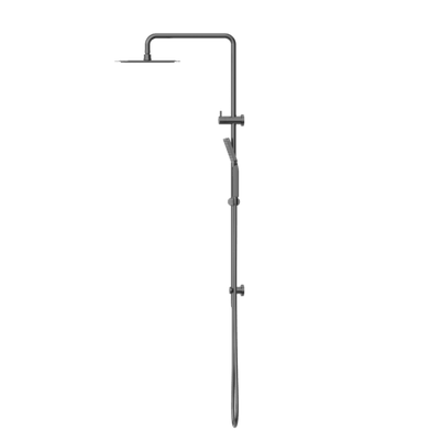 Nero Square Project Twin Shower Gun Metal - Sydney Home Centre