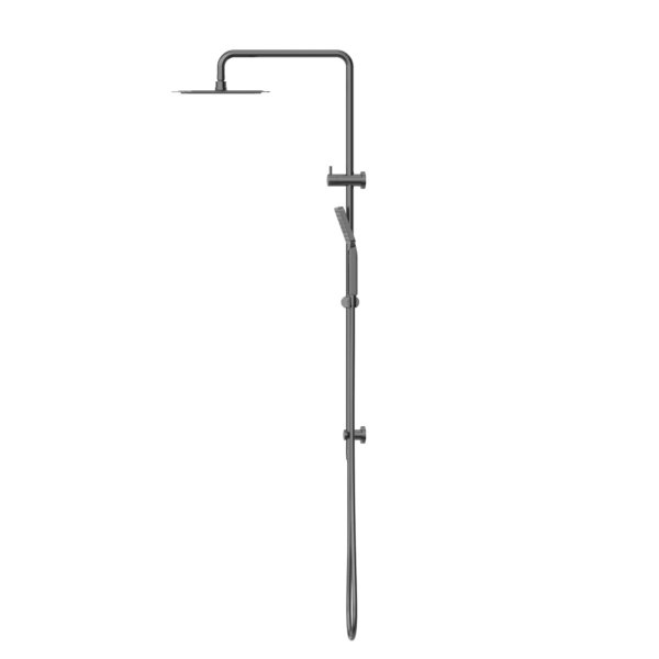 Nero Square Project Twin Shower Gun Metal - Sydney Home Centre