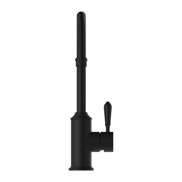 Nero York Kitchen Mixer Goosneck Spout With Metal Lever Matte Black - Sydney Home Centre