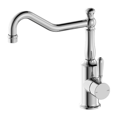 Nero York Kitchen Mixer Hook Spout With Metal Lever Chrome - Sydney Home Centre