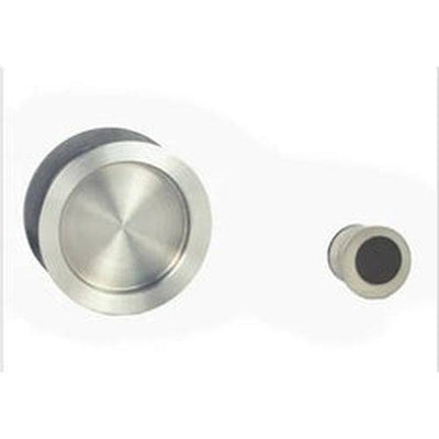 Nidus Cavity Sliding Door Passage Set Round Polished Stainless Steel - Sydney Home Centre