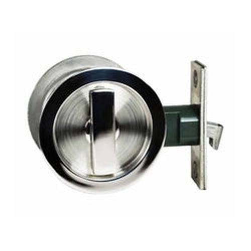 Nidus Cavity Sliding Door Privacy Set Round With Finger Pull Polished Stainless Steel - Sydney Home Centre