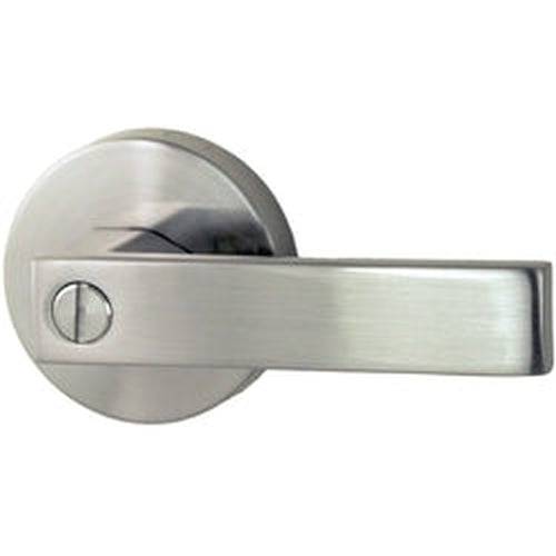 Nidus Lonsdale Round Lever Privacy Set Brushed Nickel (Visual Pack) - Sydney Home Centre