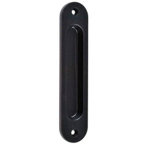 Nidus Flush Pull Contemporary Radius Edged Matte Black - Sydney Home Centre