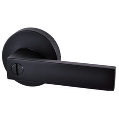 Nidus Lonsdale Round Lever Privacy Set Matte Black (Visual Pack) - Sydney Home Centre