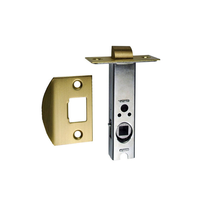 Nidus Tubular Latch Double Sprung & Soft Loading (60mm Backset) Satin Brass - Sydney Home Centre