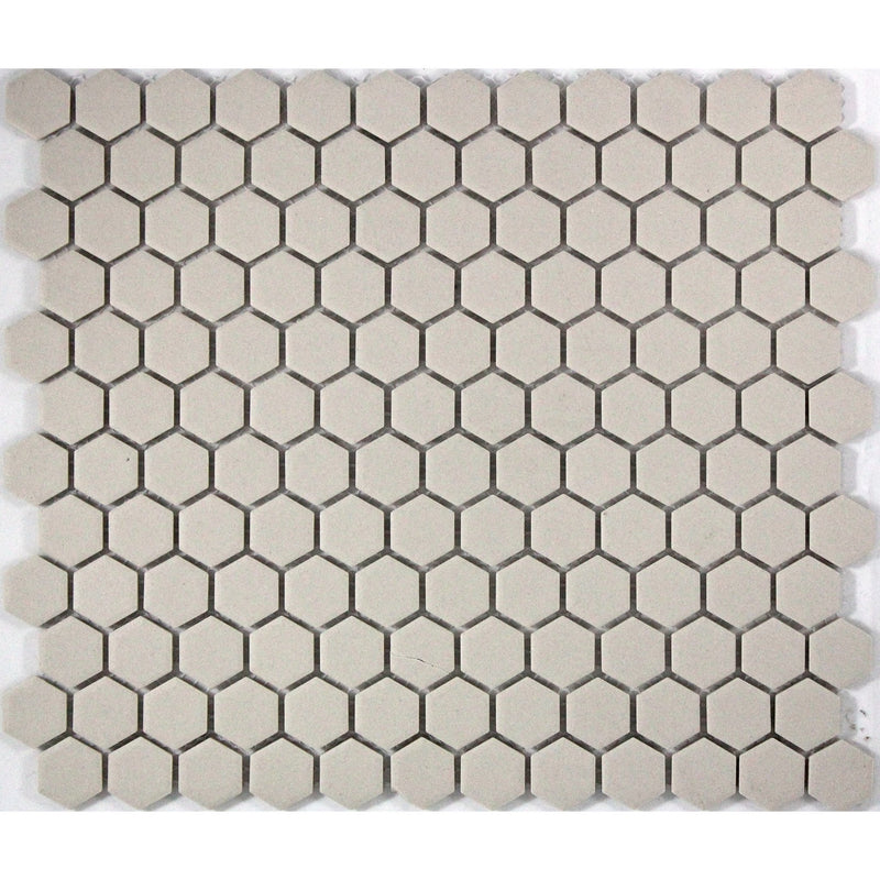 Off White Unglazed 23mm Hexagon - Sydney Home Centre