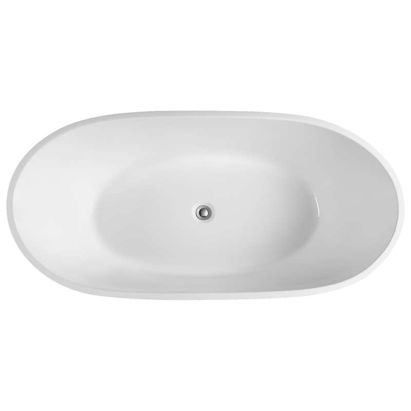 Poseidon Olivia Free Standing 1530mm Gloss White Bathtub - Sydney Home Centre