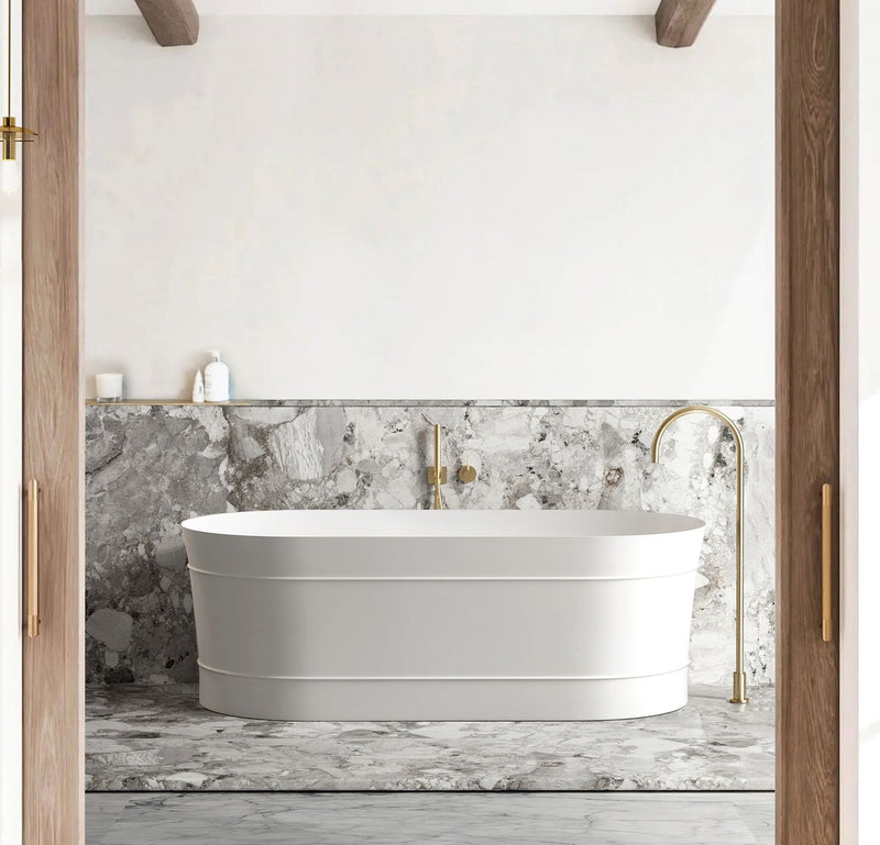 Otti Attica Bondi 1500 Matte White Bath - Sydney Home Centre