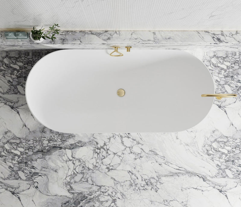 Otti Attica Bondi 1700 Matte White Bath - Sydney Home Centre