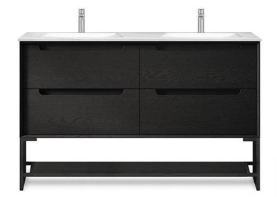 Otti Byron 1200mm Vanity Legs With Black Oak Shelf - Sydney Home Centre