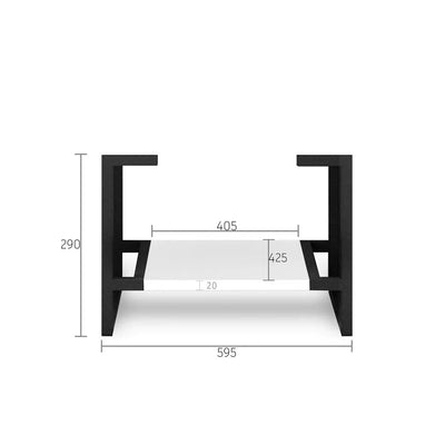 Otti Noosa 600mm Vanity Legs With Matte White Shelf - Sydney Home Centre