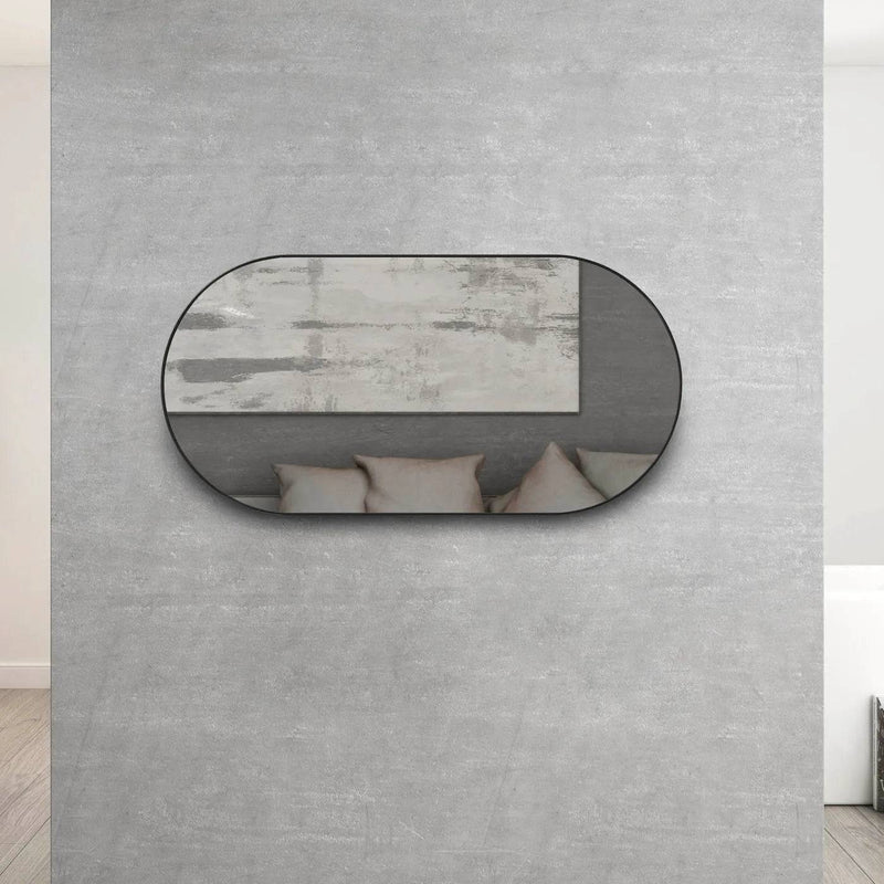 Otti Noosa 1200mm x 600mm Framed Mirror Matte Black - Sydney Home Centre