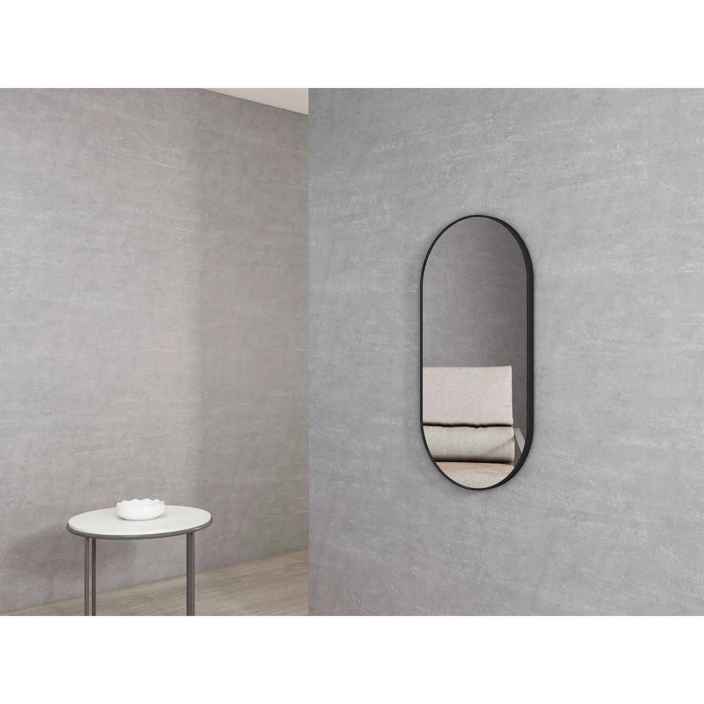 Otti Noosa 900mm x 450mm Framed Mirror Matte Black - Sydney Home Centre
