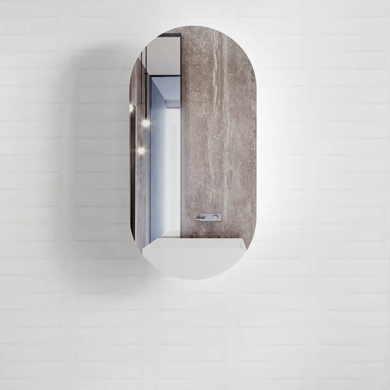 Otti Noosa 900mm x 450mm Wall Hung Shaving Cabinet Matte White - Sydney Home Centre