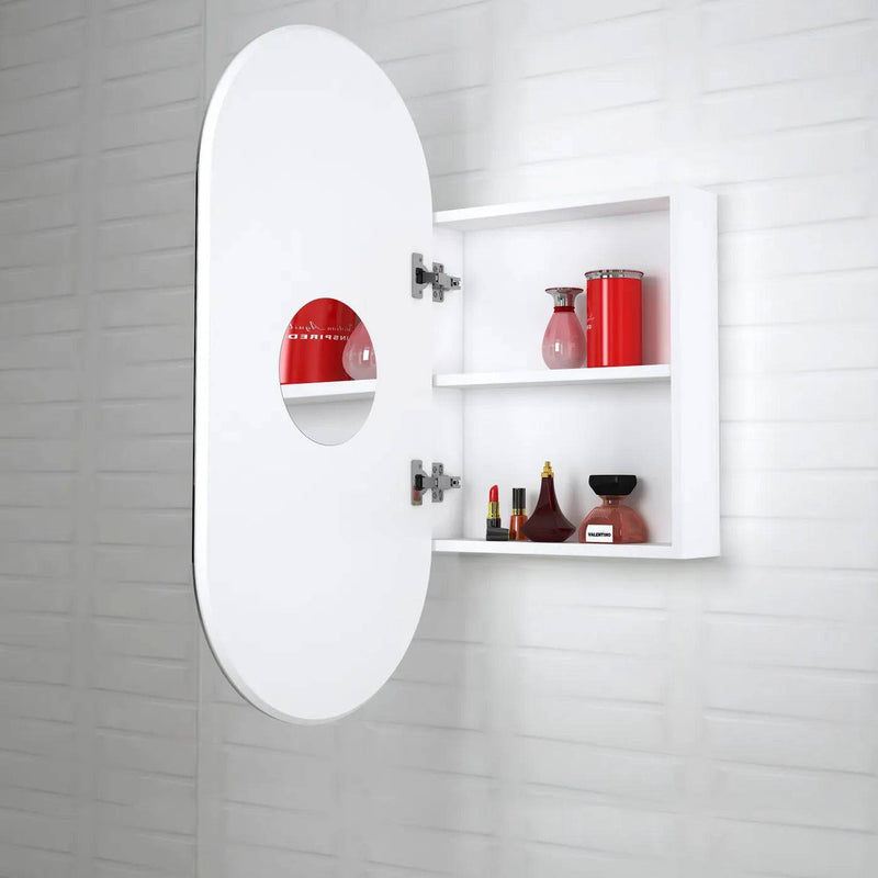Otti Noosa 900mm x 450mm Wall Hung Shaving Cabinet Matte White - Sydney Home Centre