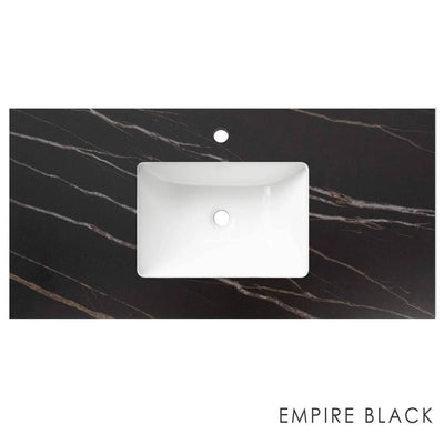 Otti Hampton Mark II 900mm Wall Hung Vanity Matte Black (Undermount Stone Top) - Sydney Home Centre