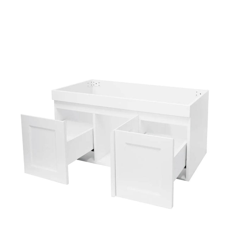 Otti Hampton Mark II 900mm Wall Hung Vanity White Satin (Cabinet Only) - Sydney Home Centre