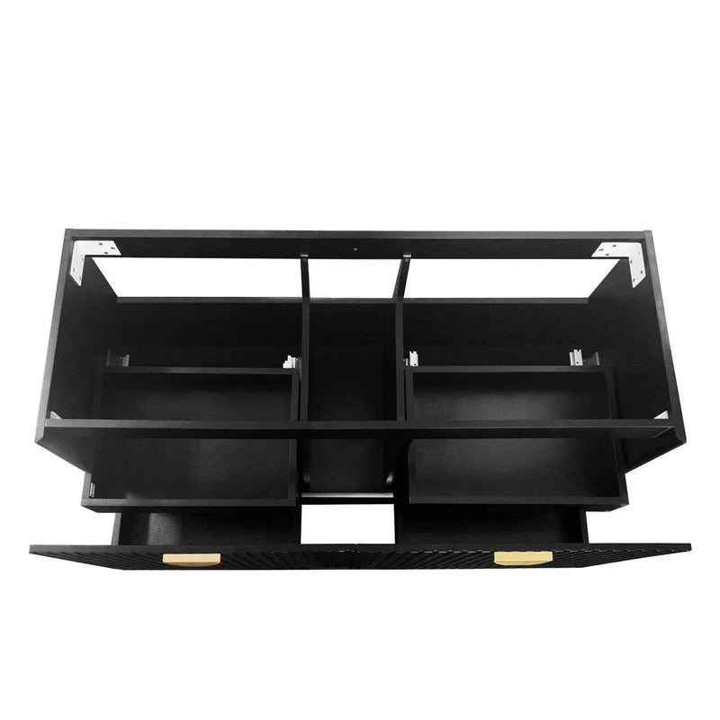 Otti Marlo 1200mm Wall Hung Vanity Black Satin (Cabinet Only) - Sydney Home Centre
