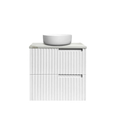 Otti Noosa 600mm Wall Hung Vanity Matte White (Ultra Deluxe Stone Top) - Sydney Home Centre