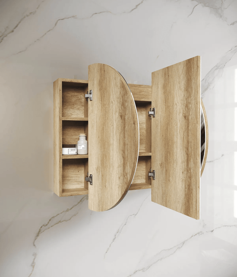 Otti Bondi 1200mm LED Shaving Cabinet Natural Oak - Sydney Home Centre