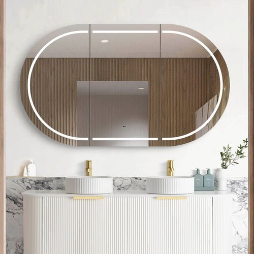 Otti Bondi 1500mm LED Shaving Cabinet Natural Oak - Sydney Home Centre