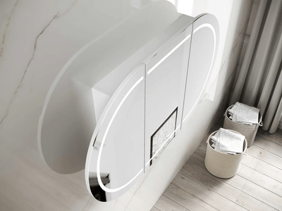 Otti Bondi 1800mm LED Shaving Cabinet Matte White - Sydney Home Centre