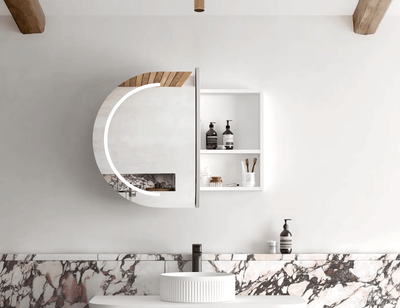 Otti Bondi 900mm LED Shaving Cabinet Matte White - Sydney Home Centre