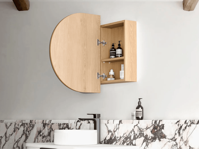 Otti Bondi 900mm LED Shaving Cabinet Natural Oak - Sydney Home Centre