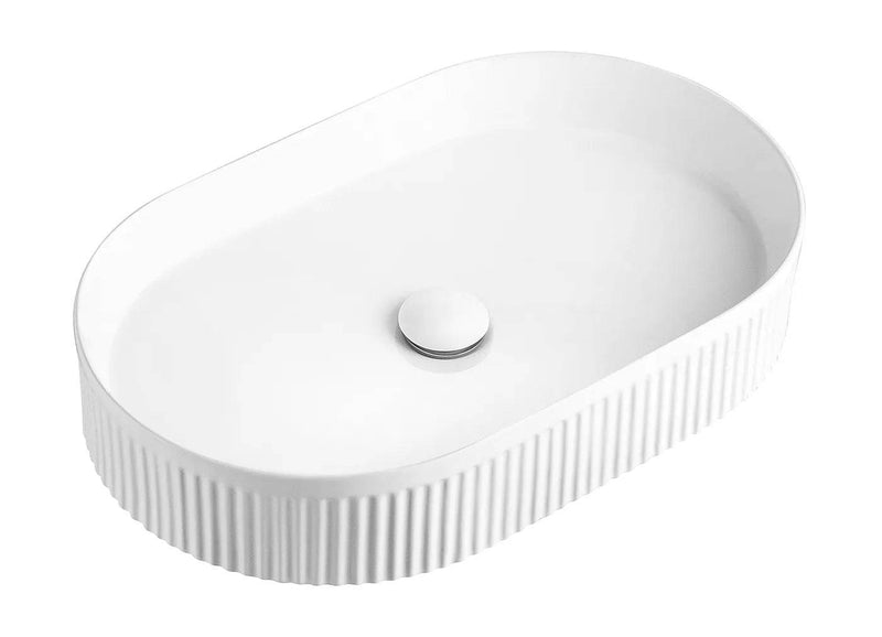 Otti Kensington 560mm Oval Gloss White Basin - Sydney Home Centre