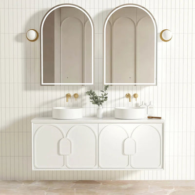 Otti Laguna 1500mm Vanity Satin White (Cabinet Only) - Sydney Home Centre