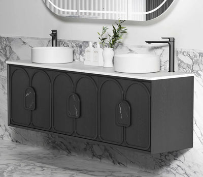 Otti Laguna 1800mm Vanity Black American Oak (Cabinet Only) - Sydney Home Centre