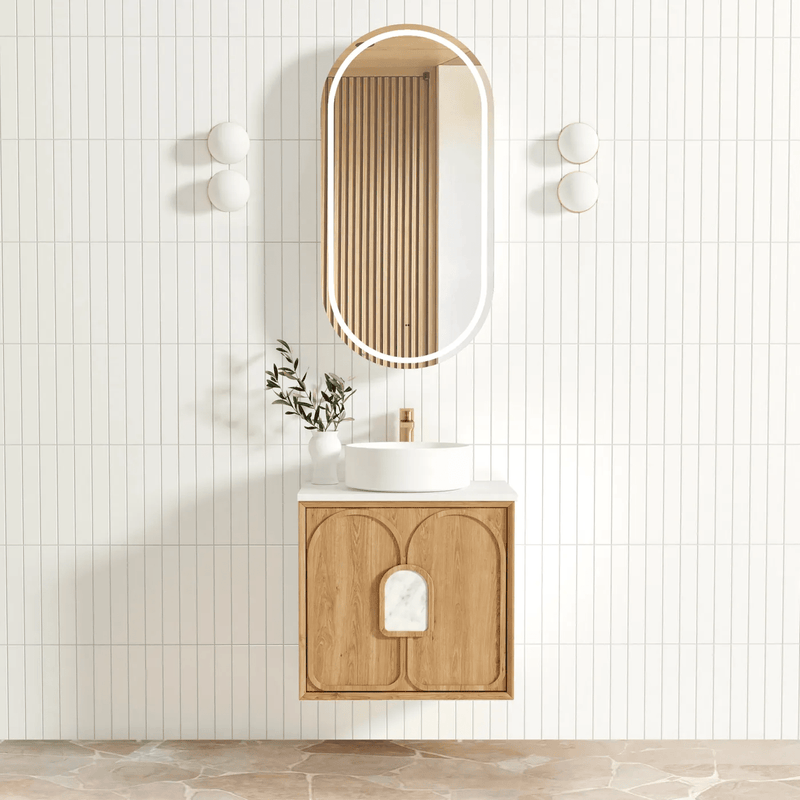 Otti Laguna 600mm Vanity Natural American Oak (Cabinet Only) - Sydney Home Centre