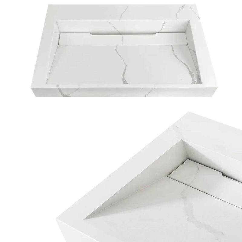 Otti Moonlight 600mm Solid Surface Wall Hung Basin - Sydney Home Centre