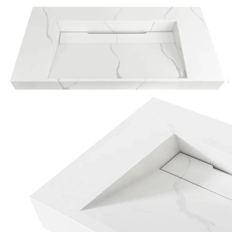 Otti Moonlight 900mm Solid Surface Wall Hung Basin - Sydney Home Centre