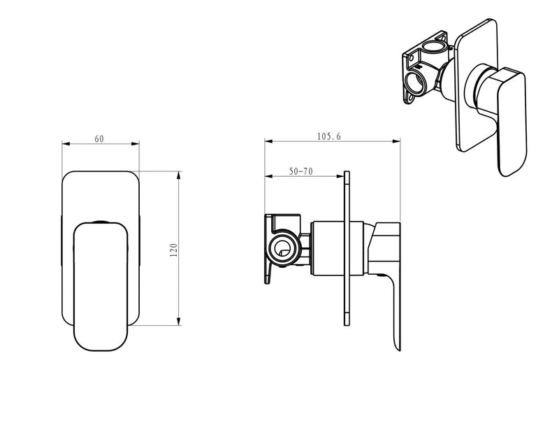 Otti Oskar Shower Mixer Chrome - Sydney Home Centre