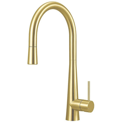 Otti Pull Out Kitchen Mixer 420 Brushed Gold - Sydney Home Centre