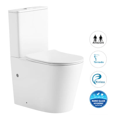 Otti Radiant Toilet Suite Slim Seat Matte White - Sydney Home Centre