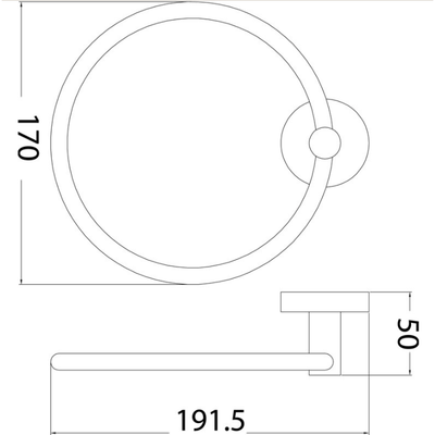 P&P Otus Towel Ring Chrome - Sydney Home Centre