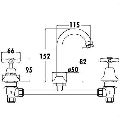 P&P PENZ04 Basin Tap Set Chrome - Sydney Home Centre