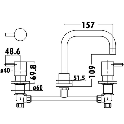 P&P PJK90NZ04 Basin Tap Set Chrome - Sydney Home Centre