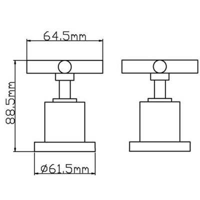 P&P PLNZ02 Wall Top Assembly Chrome - Sydney Home Centre