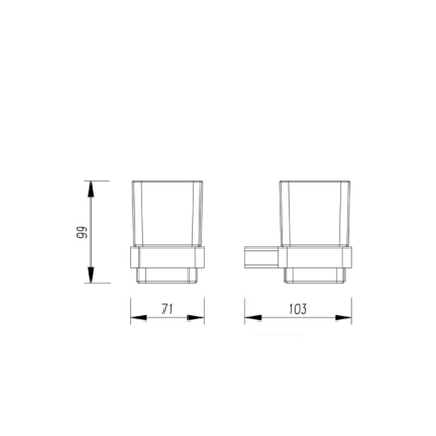 P&P Aiko Tumbler Holder Chrome - Sydney Home Centre