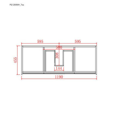 Poseidon Petra 1200mm Wall Hung Vanity (Cabinet Only) - Sydney Home Centre