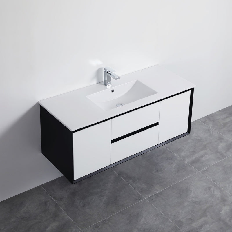 Poseidon Petra 1200mm Wall Hung Vanity (Ceramic Top) - Sydney Home Centre