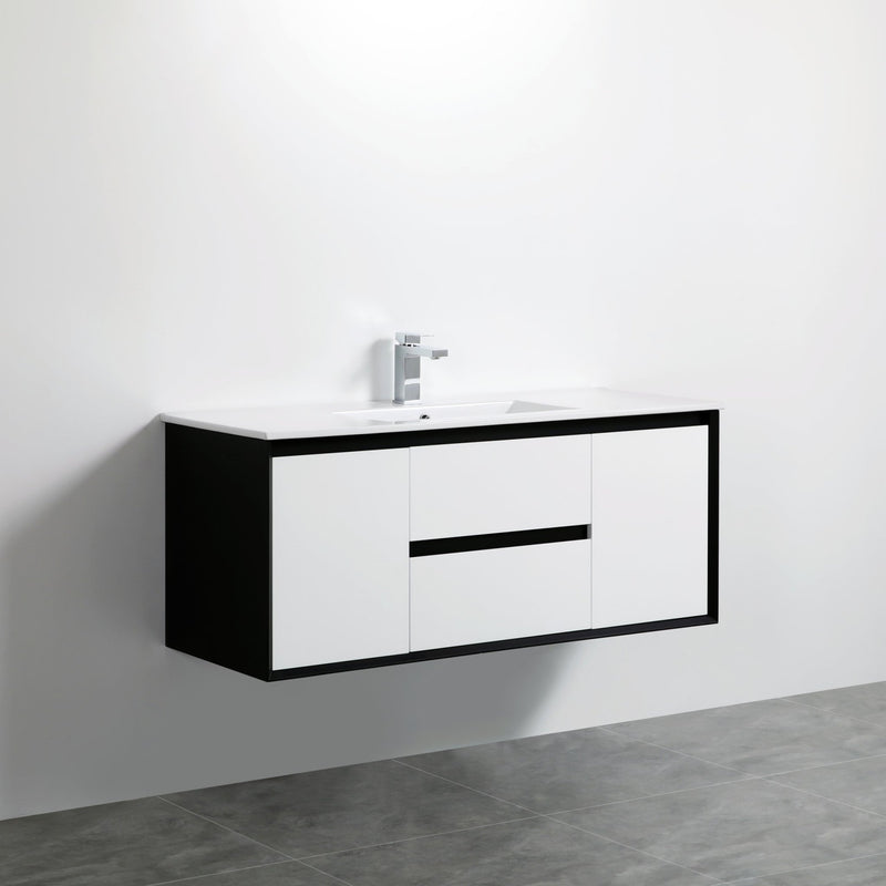 Poseidon Petra 1200mm Wall Hung Vanity (Ceramic Top) - Sydney Home Centre